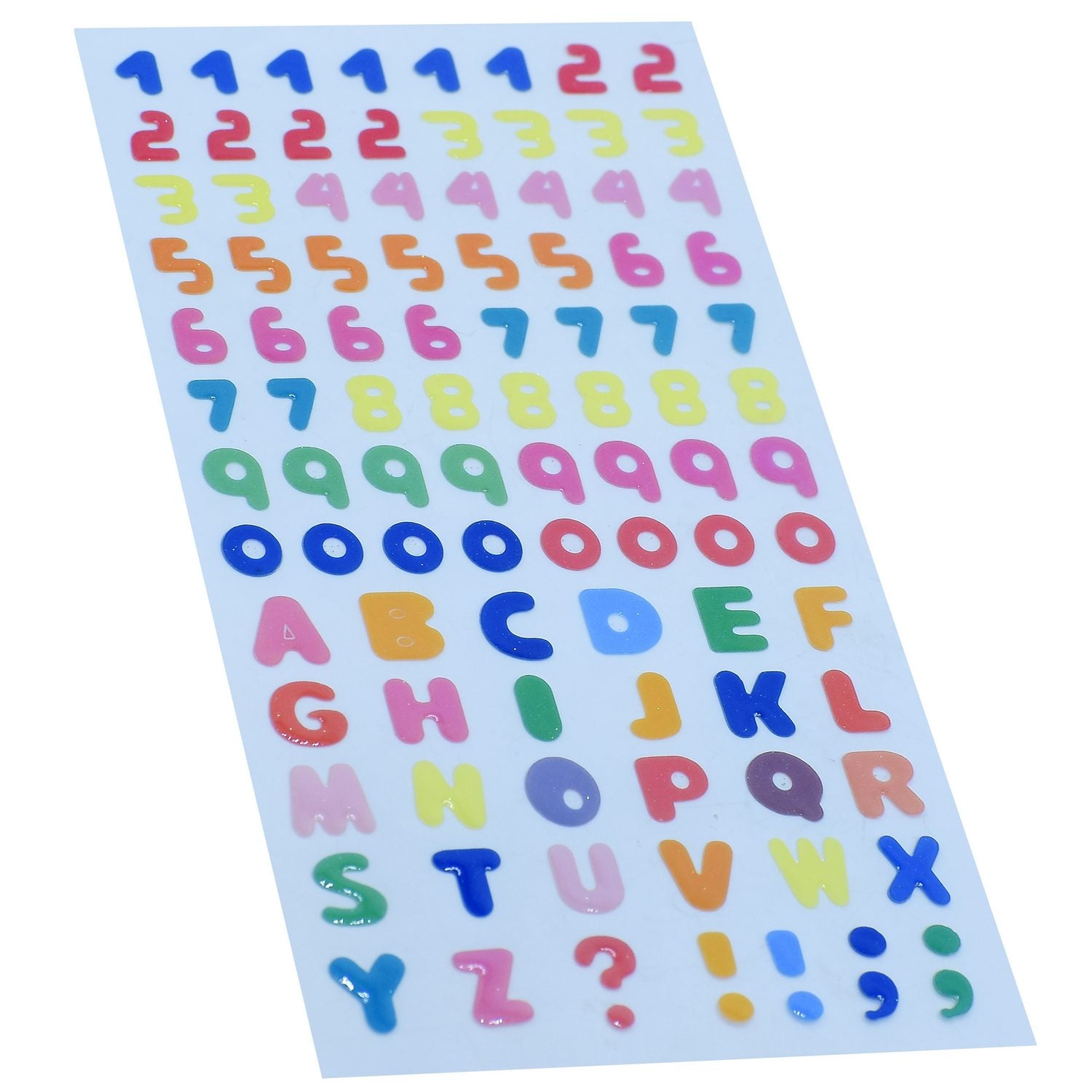 Sticker Letter ABC/123 Mix Colour ZW-DAB