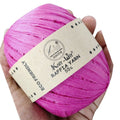 knit wit raffia yarn 50gm dark pink