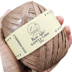 knit wit raffia yarn 50gm brown