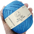 knit wit raffia yarn 50gm blue