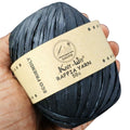knit wit raffia yarn 50gm black