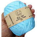 knit wit raffia yarn 50gm sky blue light