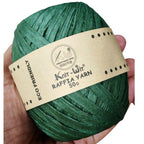 knit wit raffia yarn 50gm green
