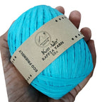 knit wit raffia yarn 50gm sky blue