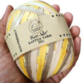 knit wit raffia yarn 50gm multicolor yellow