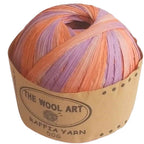 knit wit raffia yarn 50gm multicolor orange