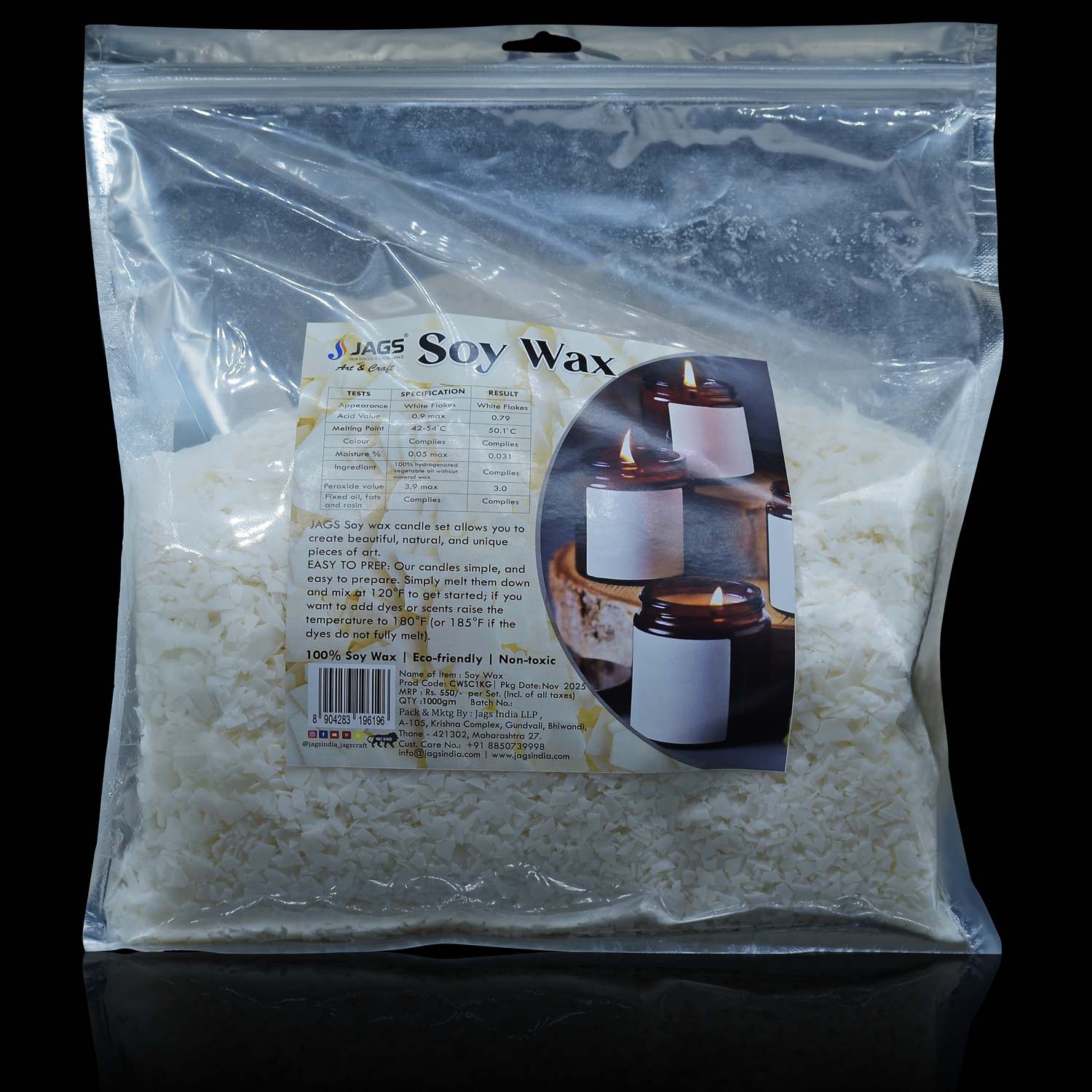 Candle Wax Soya Chips 1000GM CWSC1KG