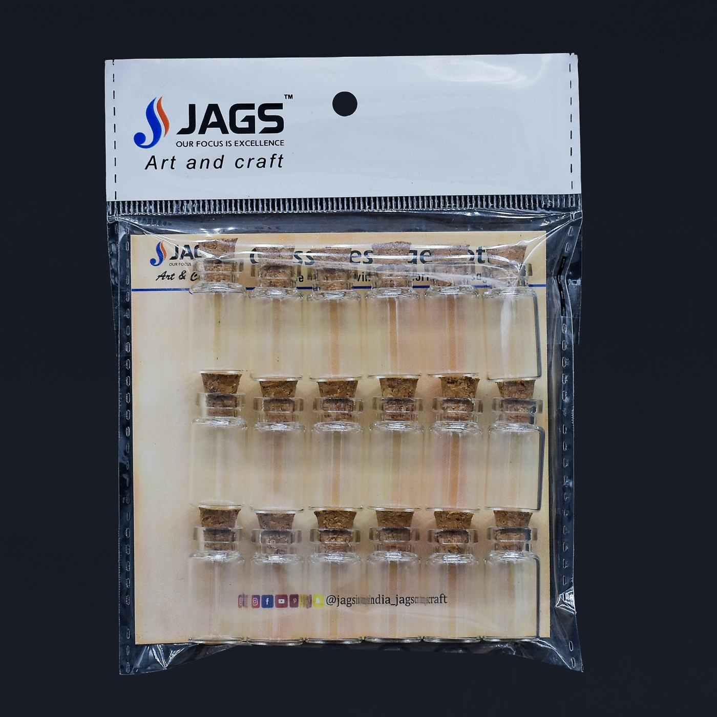 Mini Glass Bottles with Cork 14x27 18pcs Set GB14X27