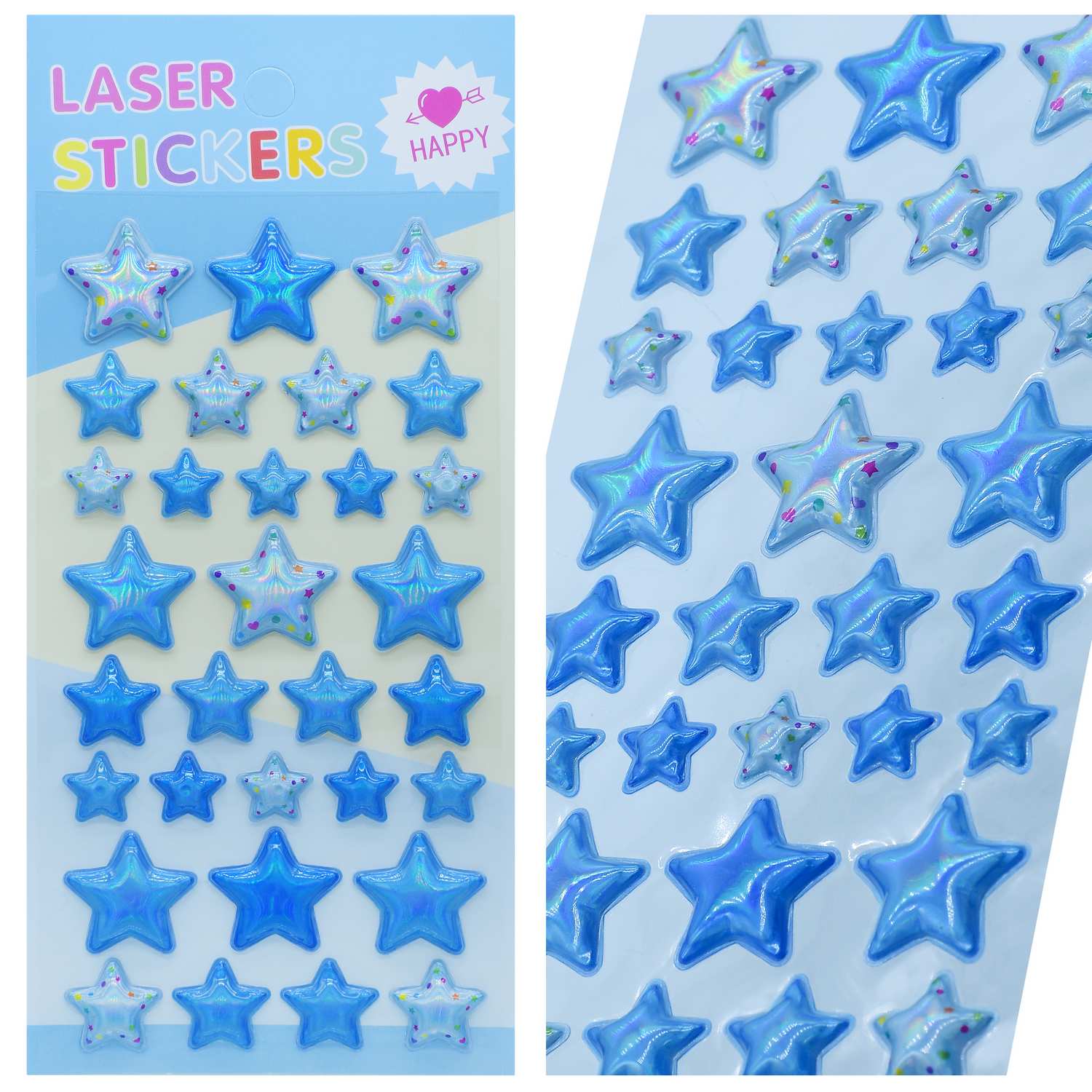 Sticker 3D Star Mix Colour FDC-STAR