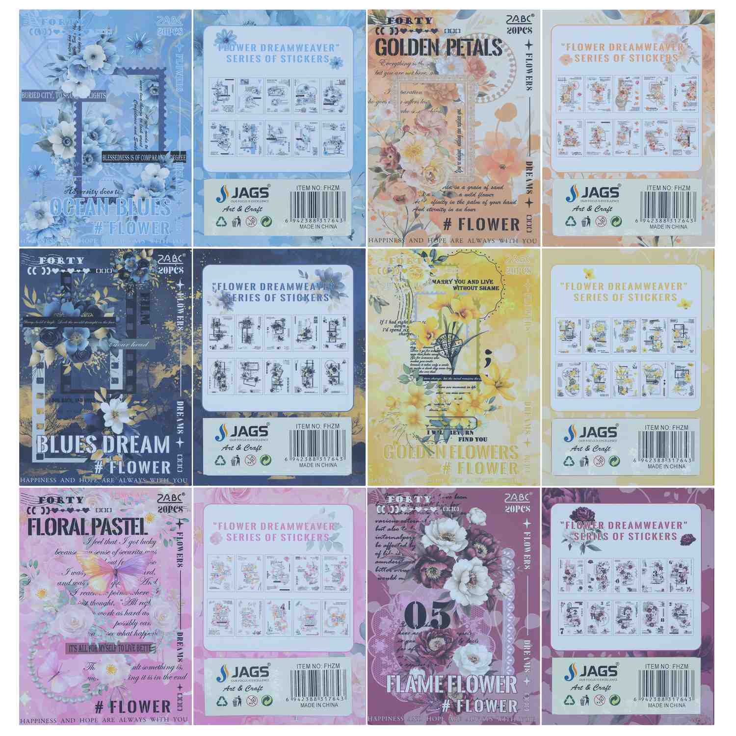 Sticker Flower Dreamweaver Note Book In 20Pcs In Side FHZM