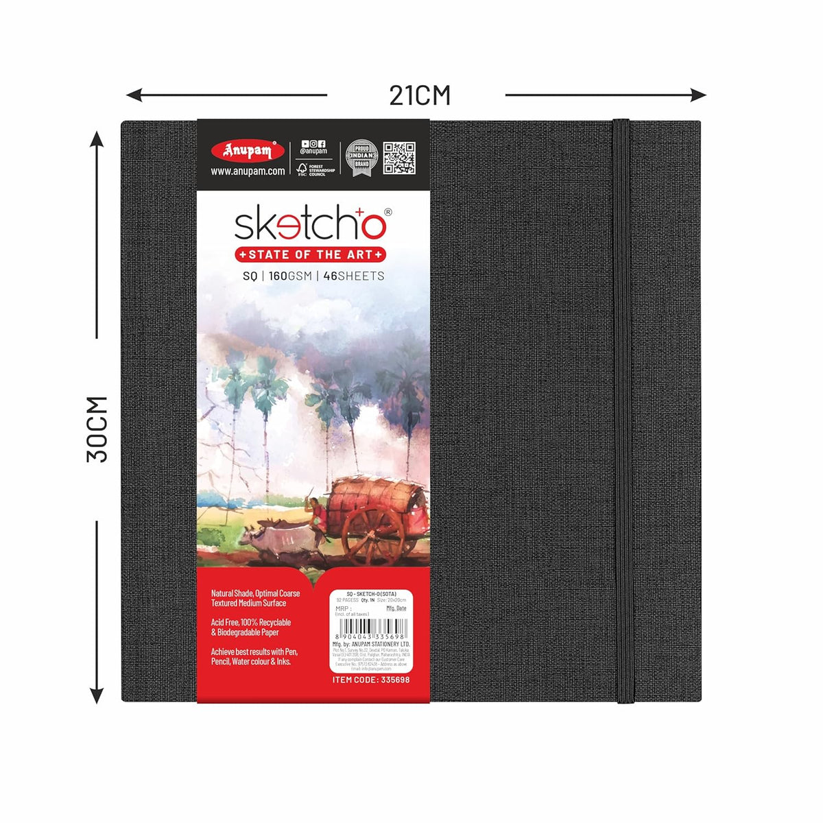 SKETCHO SOTA BOOK 160G46 SHEET SQUARE
