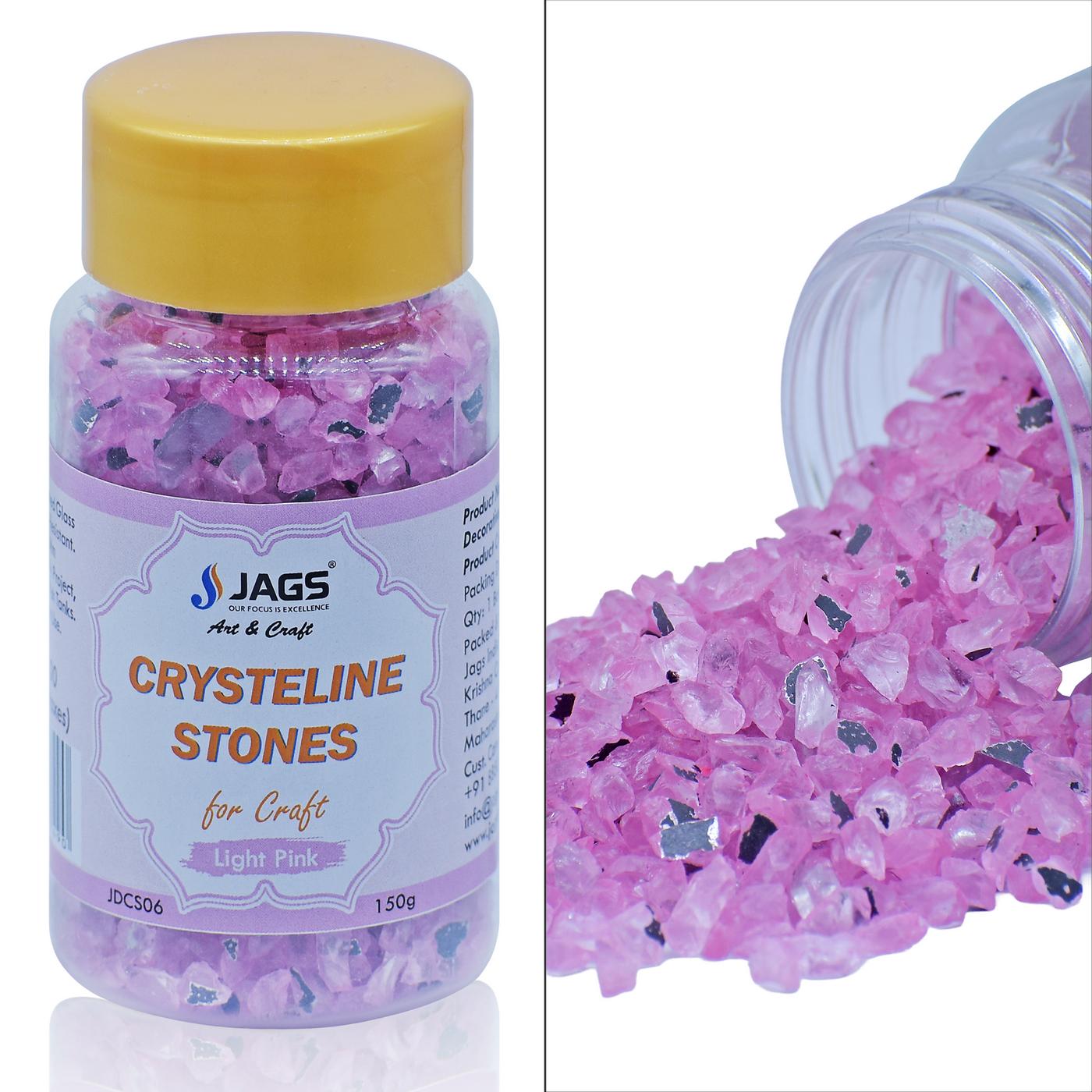 Jags Decorative Crysteline Stones 150 Gram Light Pink JDCS06