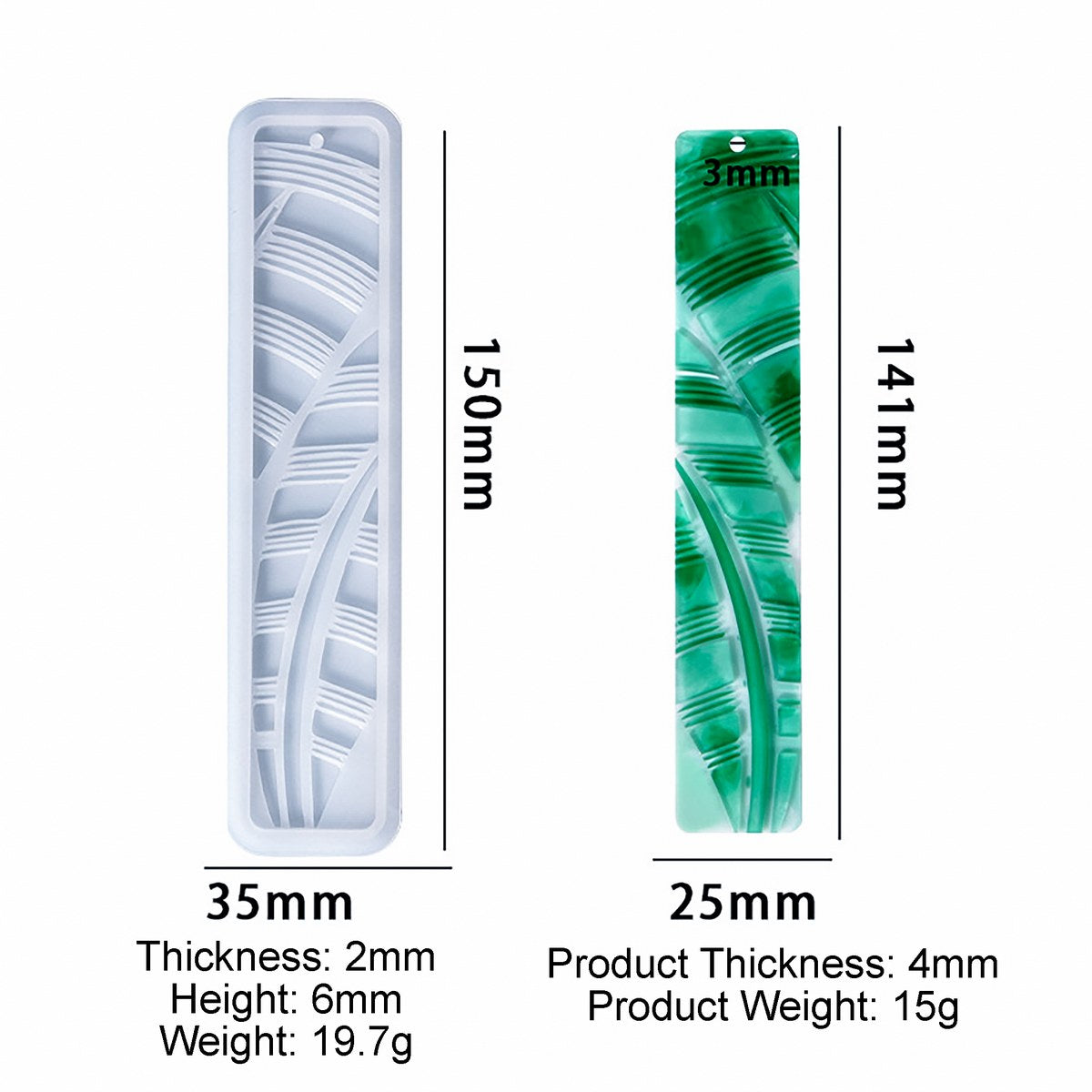Jags Silicone Mould Book Mark Design 2 JSM75