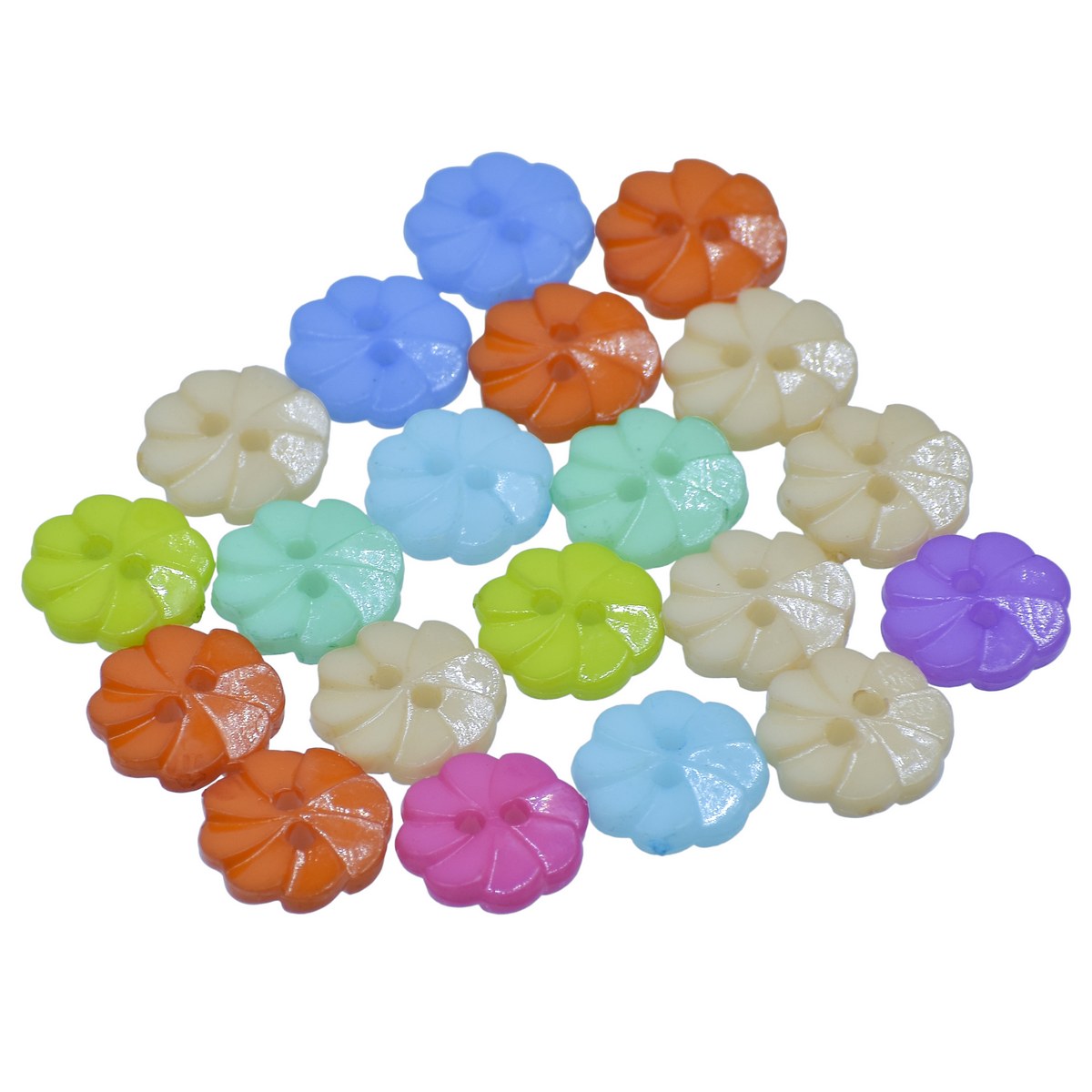 Jags Craft Decorative Button Flower 20L 20Pc JCDBP23