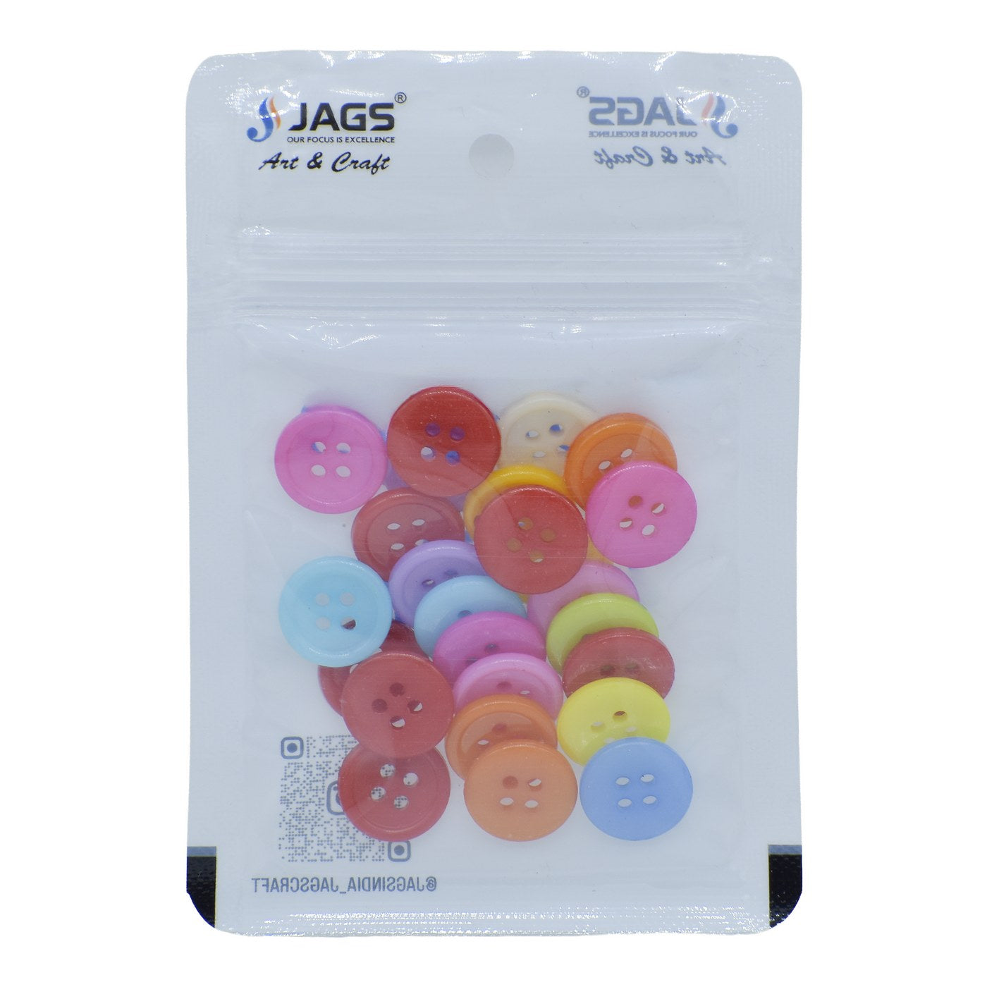 Jags Craft Decorative Button Round 24L 25Pc JCDBP19