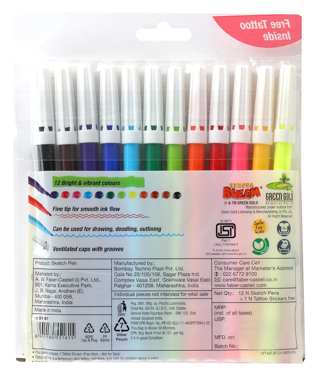 Faber Castell sketch pens 12sh