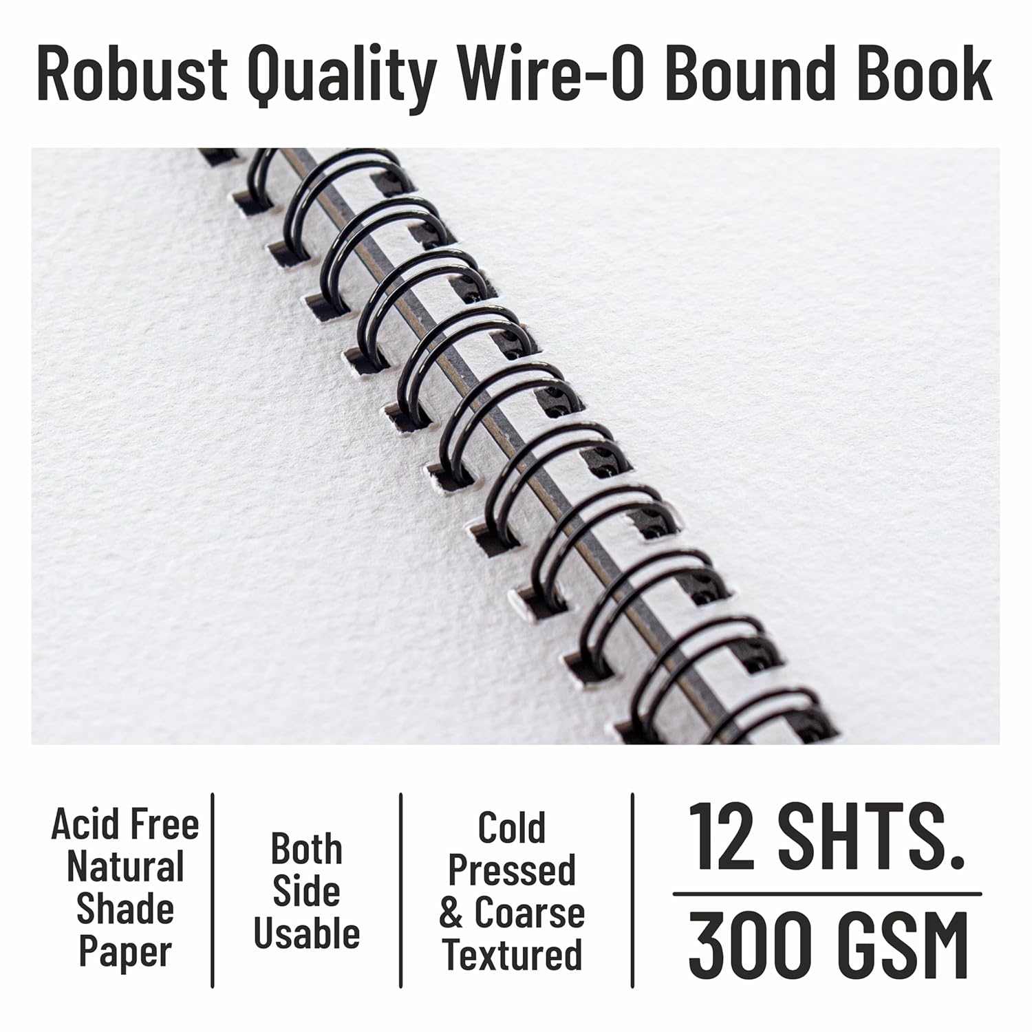 Water Colour Wireo Book 12shts 300gsm A3