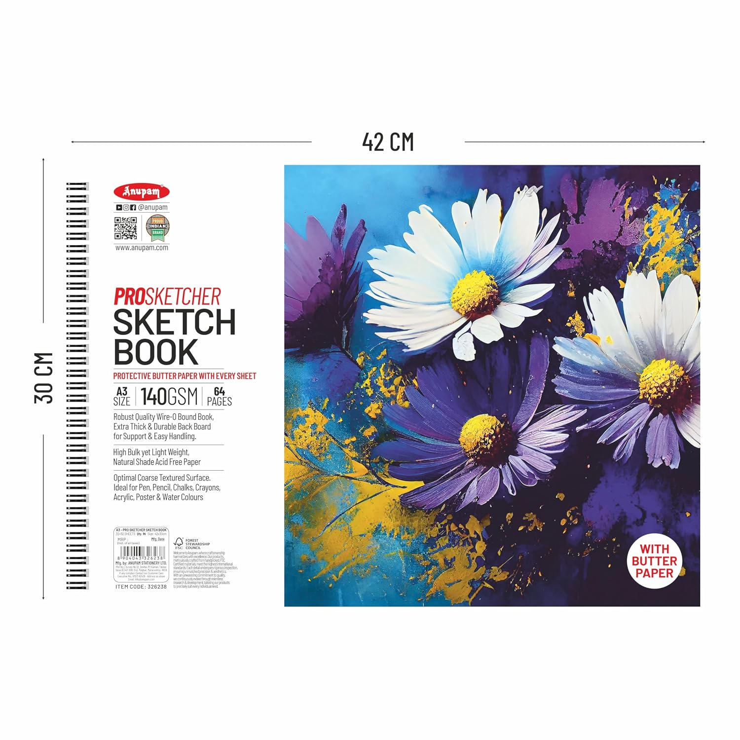 Pro Sketcher Drawing Book 140gsm A3