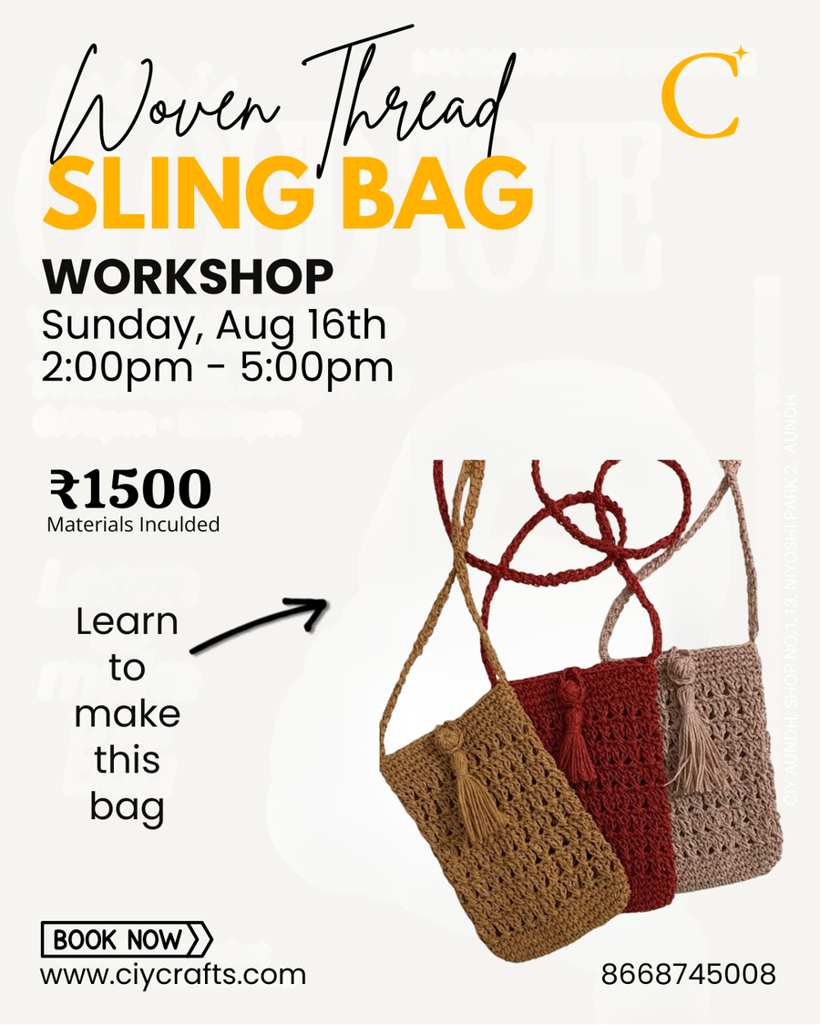 Woven Thread Sling Bag