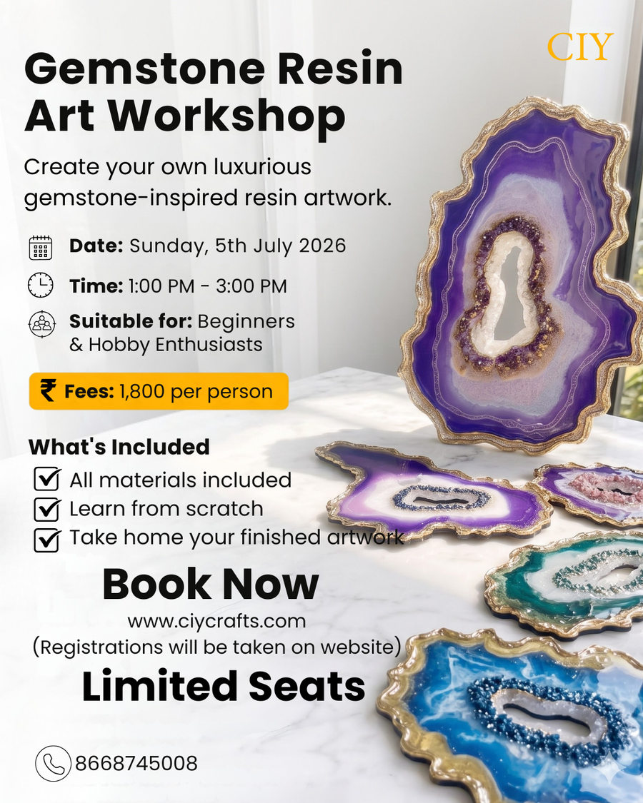 Gemstone Resin Art Workshop