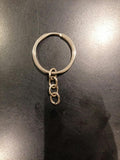 Silver split key ring 30mm with 3-link chain - KRC10S